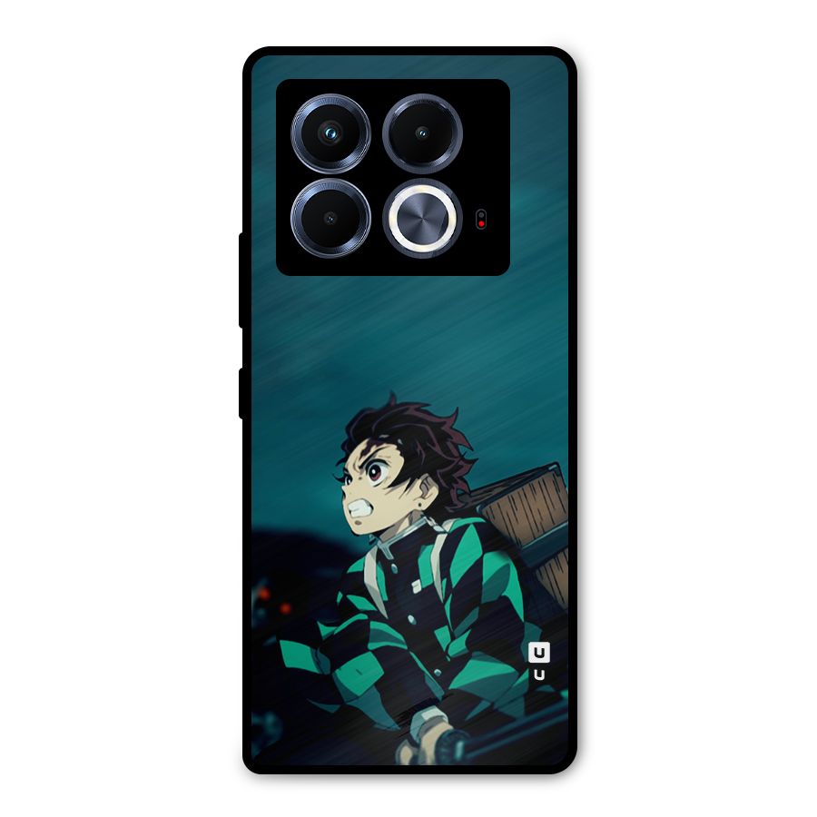 Tanjiro demon slayer Metal Back Case for Infinix Note 40 5G