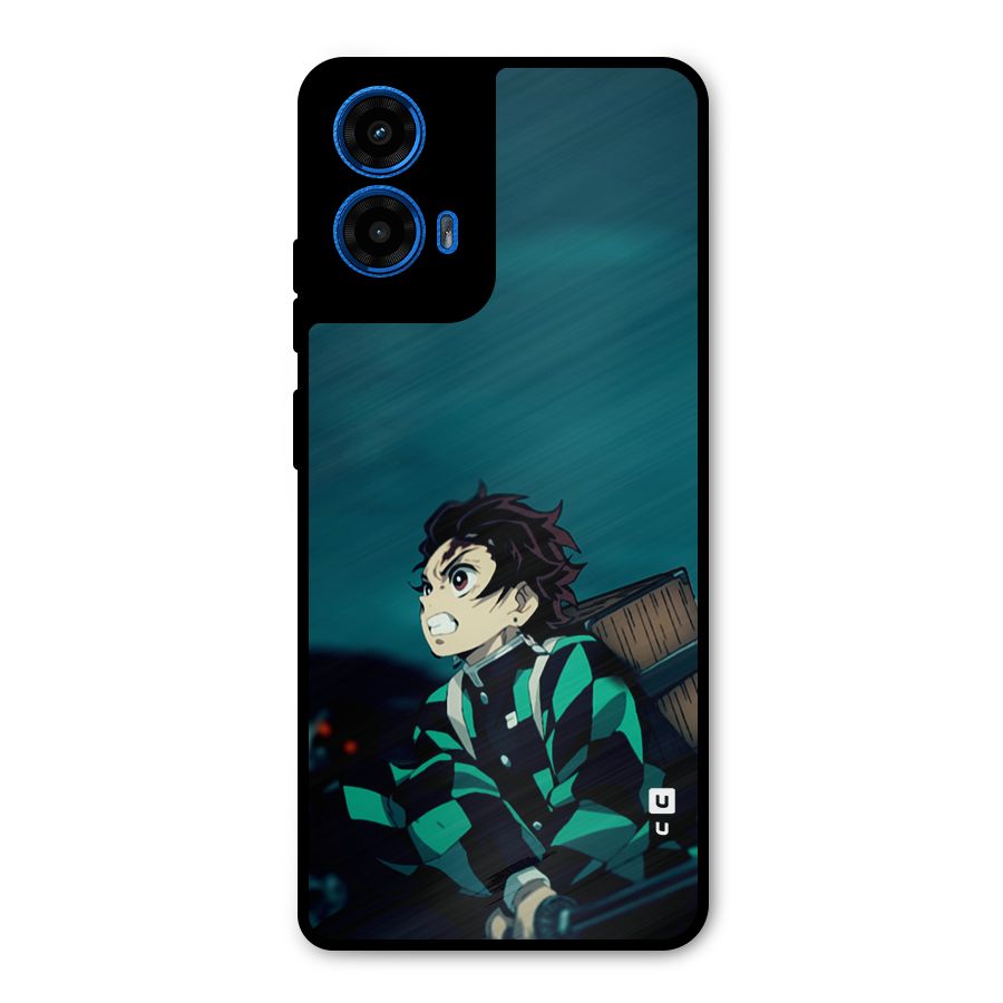 Tanjiro demon slayer Metal Back Case for Moto G45