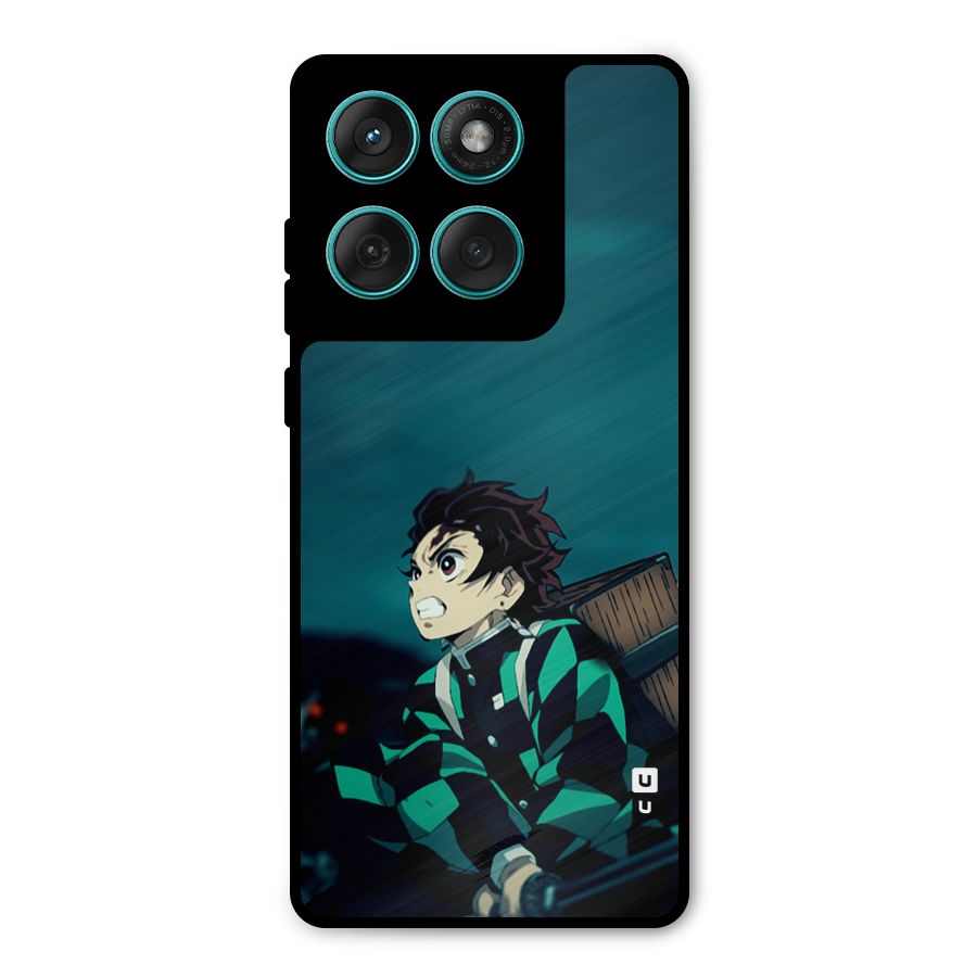 Tanjiro demon slayer Metal Back Case for Motorola Edge 60