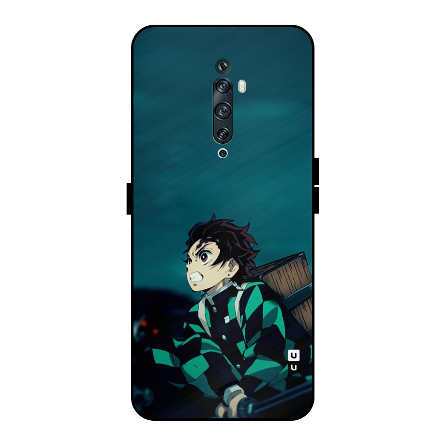 Tanjiro demon slayer Metal Back Case for Oppo Reno2 F