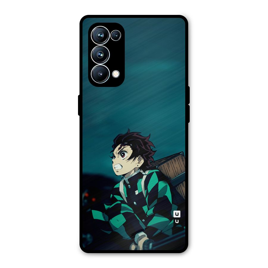 Tanjiro demon slayer Metal Back Case for Oppo Reno5 Pro 5G
