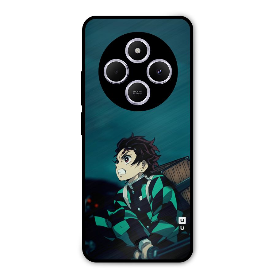 Tanjiro demon slayer Metal Back Case for Poco C75 5G