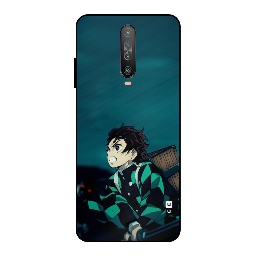 Tanjiro demon slayer Metal Back Case for Poco X2