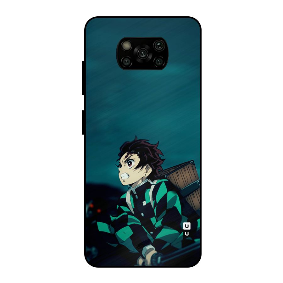 Tanjiro demon slayer Metal Back Case for Poco X3
