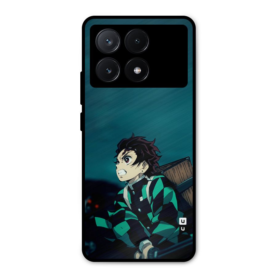 Tanjiro demon slayer Metal Back Case for Poco X6 Pro