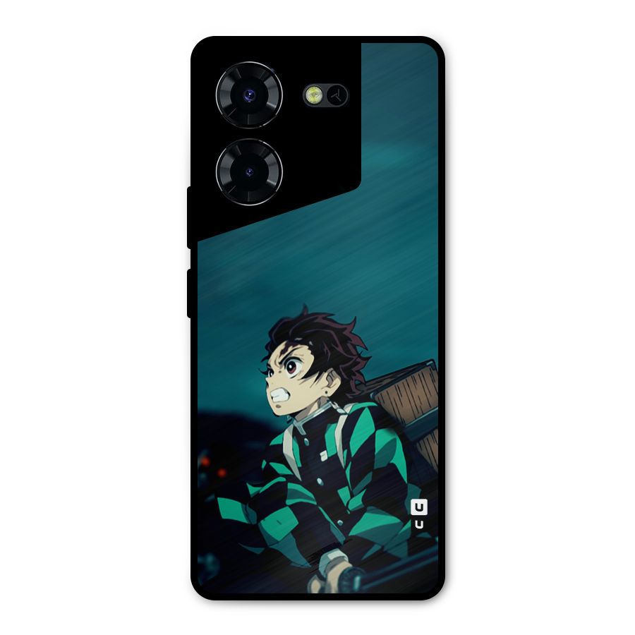 Tanjiro demon slayer Metal Back Case for Tecno Pova 5 Pro 5G