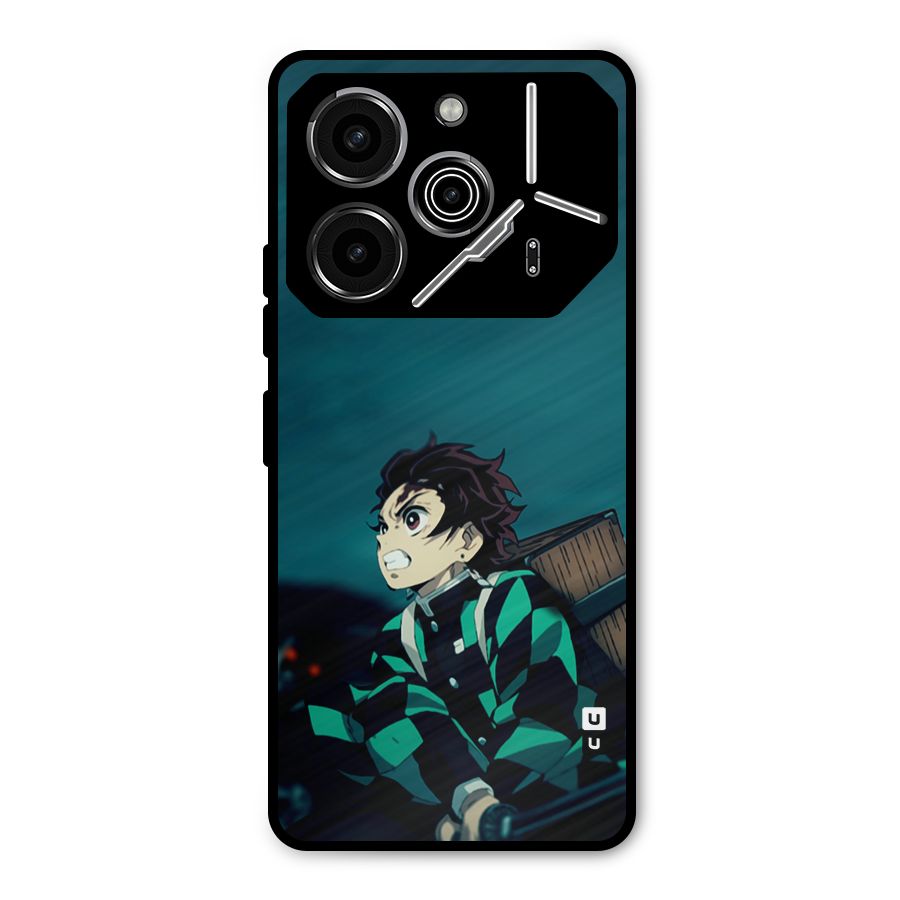 Tanjiro demon slayer Metal Back Case for Tecno Pova 6 Pro