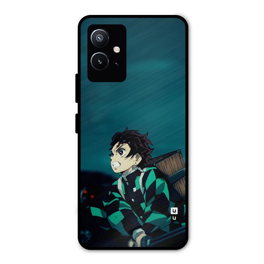 Tanjiro demon slayer Metal Back Case for Vivo T1 5G