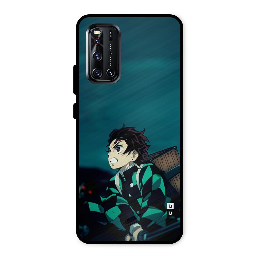 Tanjiro demon slayer Metal Back Case for Vivo V19
