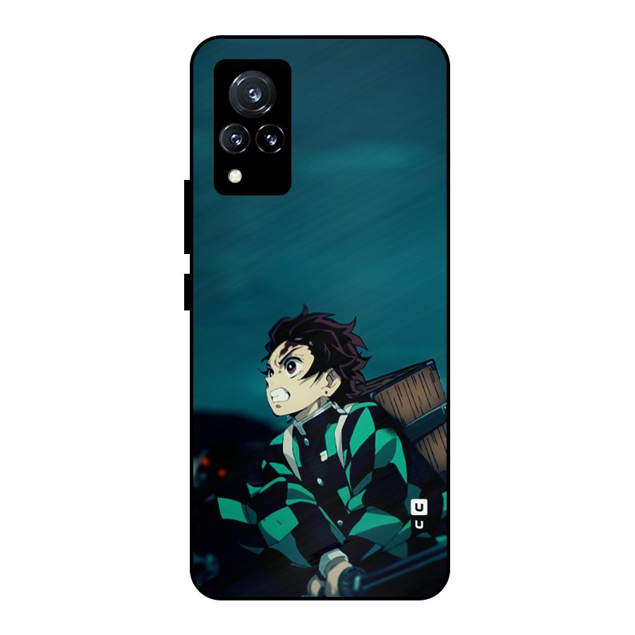 Tanjiro demon slayer Metal Back Case for Vivo V21 5G