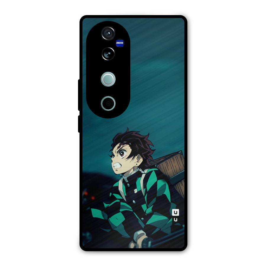Tanjiro demon slayer Metal Back Case for Vivo V40