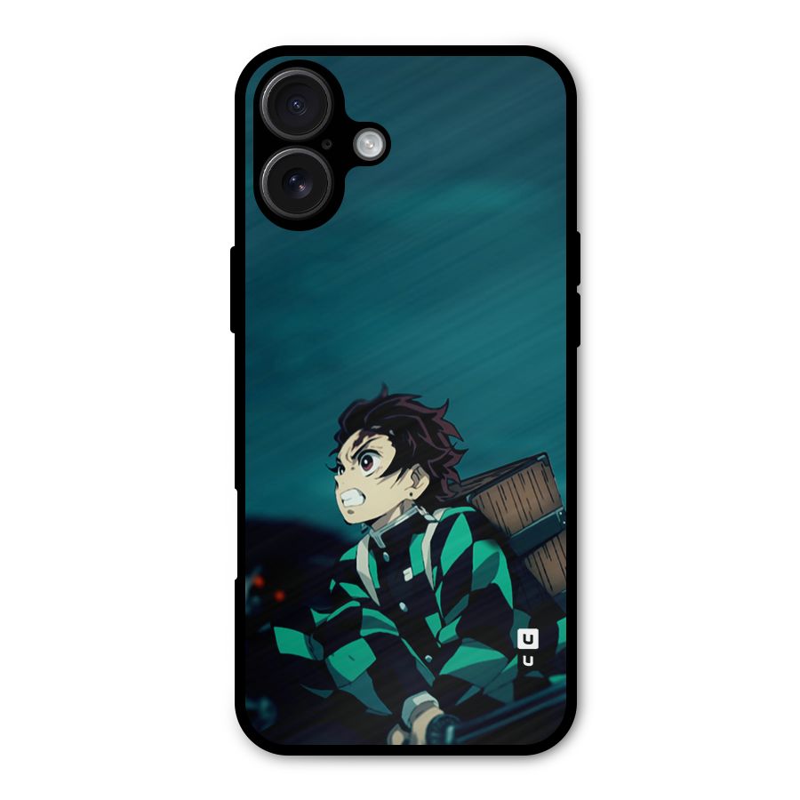 Tanjiro demon slayer Metal Back Case for iPhone 16 Plus