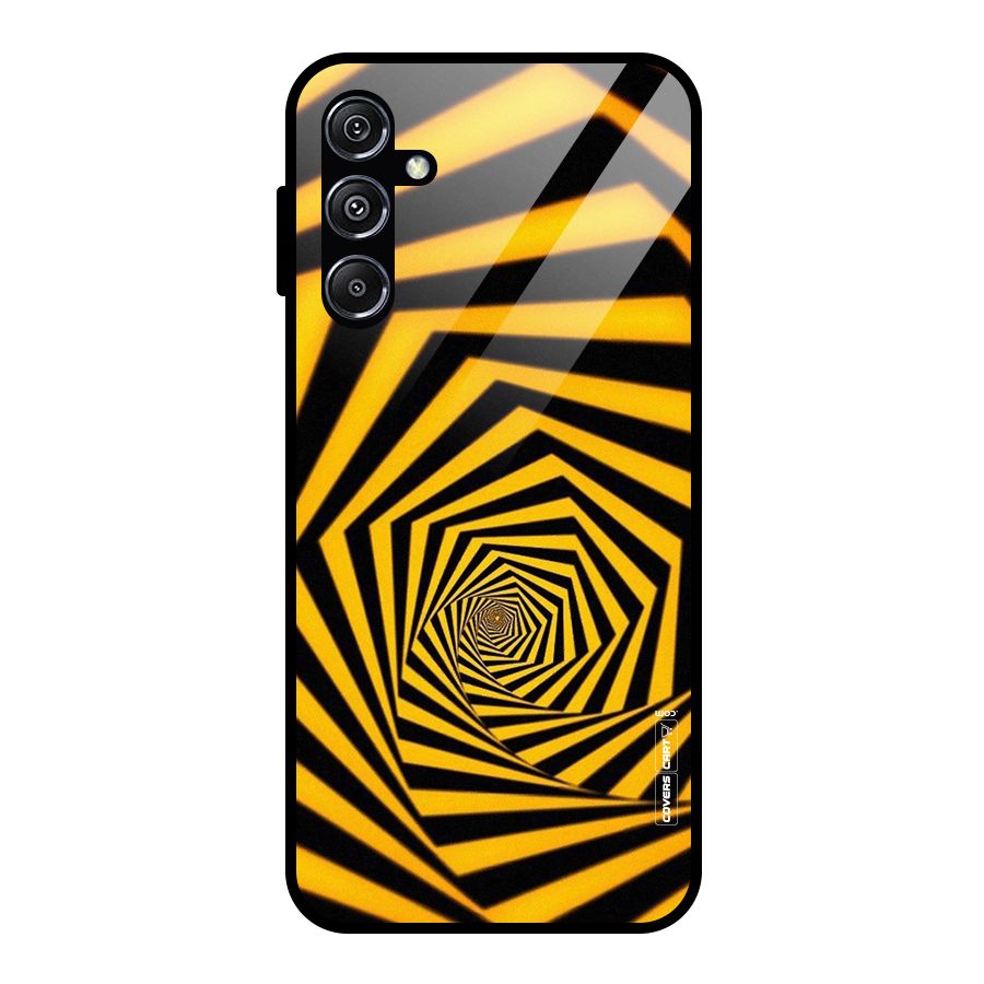 Taxi Pattern Glass Back Case for Galaxy M34 5G