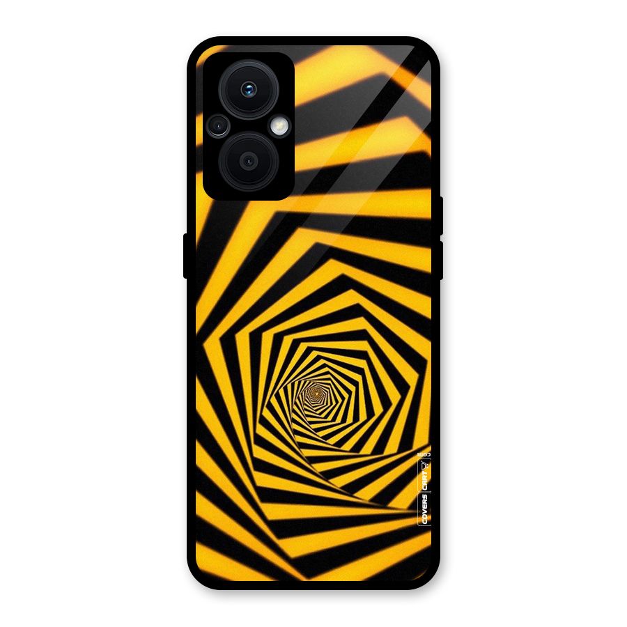 Taxi Pattern Glass Back Case for Oppo F21s Pro 5G