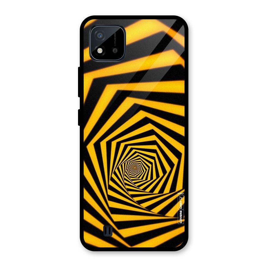 Taxi Pattern Glass Back Case for Realme C11 2021