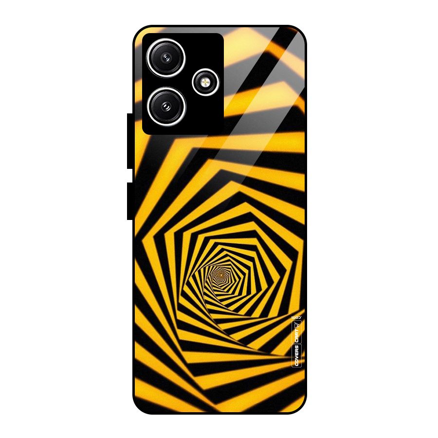 Taxi Pattern Glass Back Case for Redmi 12 5G
