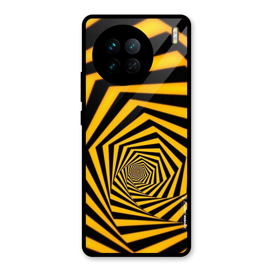 Taxi Pattern Glass Back Case for Vivo X90