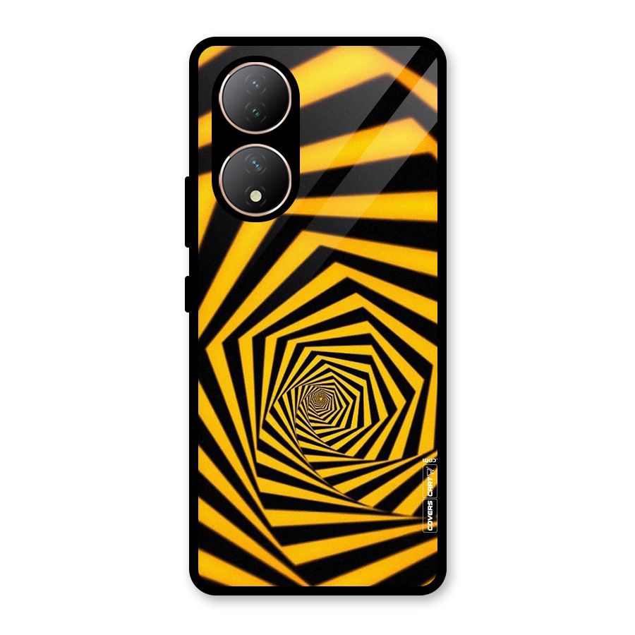 Taxi Pattern Glass Back Case for Vivo Y100A