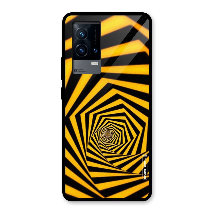 Taxi Pattern Glass Back Case for iQOO 9 5G