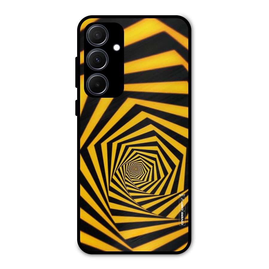 Taxi Pattern Metal Back Case for Galaxy A35
