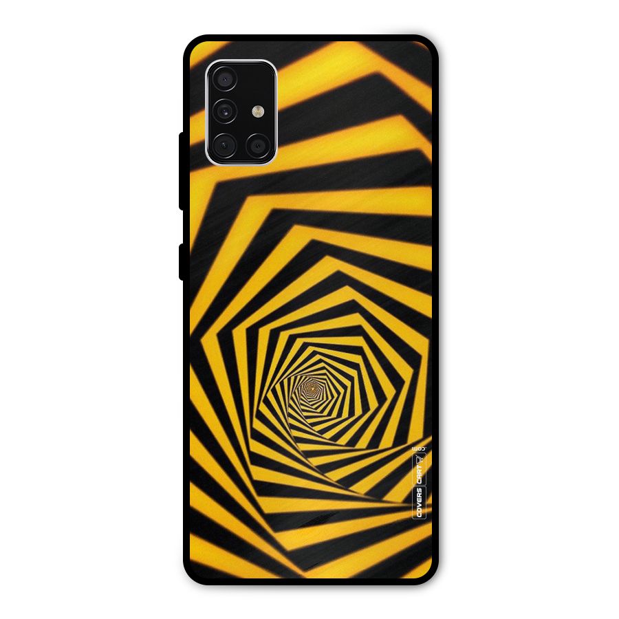 Taxi Pattern Metal Back Case for Galaxy A51