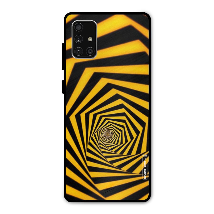 Taxi Pattern Metal Back Case for Galaxy A71