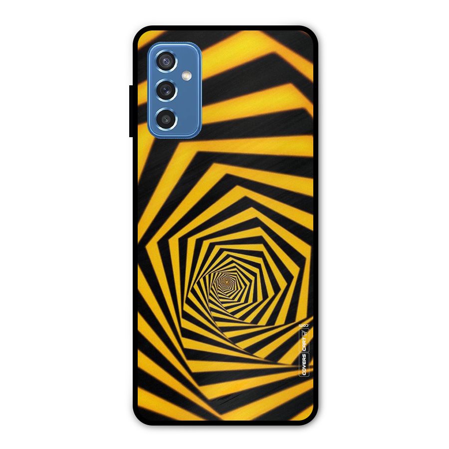 Taxi Pattern Metal Back Case for Galaxy M52 5G
