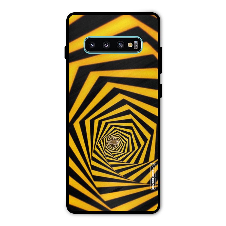 Taxi Pattern Metal Back Case for Galaxy S10 Plus