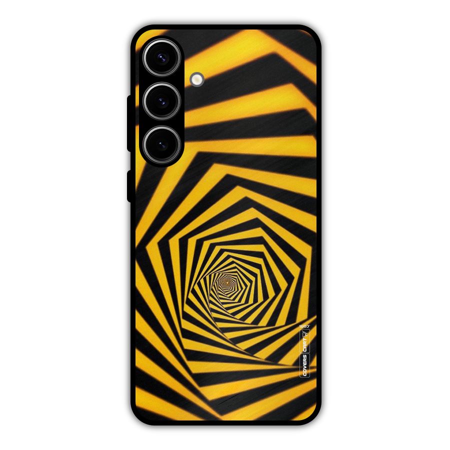 Taxi Pattern Metal Back Case for Galaxy S24 Plus