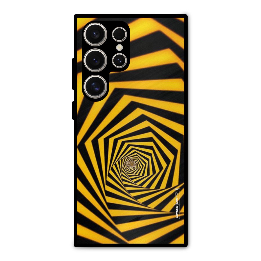 Taxi Pattern Metal Back Case for Galaxy S24 Ultra