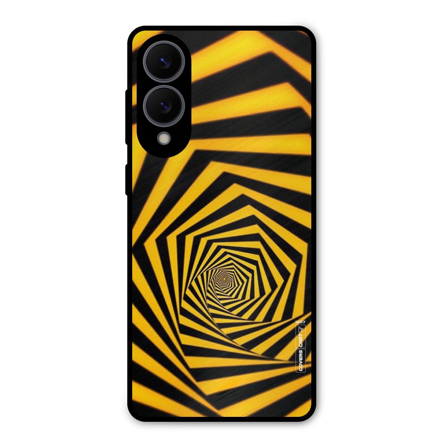 Taxi Pattern Metal Back Case for Galaxy S25 Edge