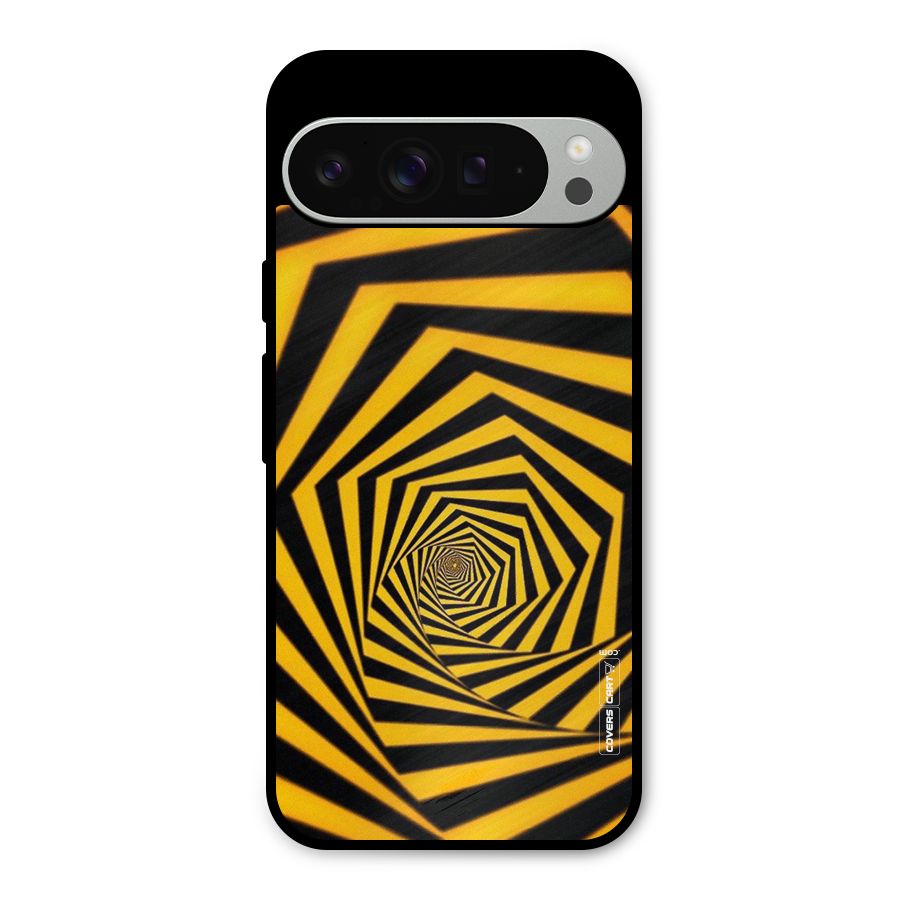 Taxi Pattern Metal Back Case for Google Pixel 9 Pro XL