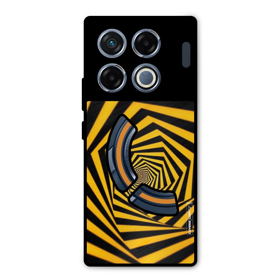 Taxi Pattern Metal Back Case for Infinix GT 20 Pro