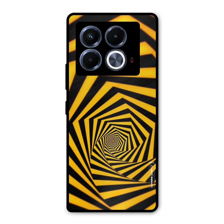 Taxi Pattern Metal Back Case for Infinix Note 40 5G