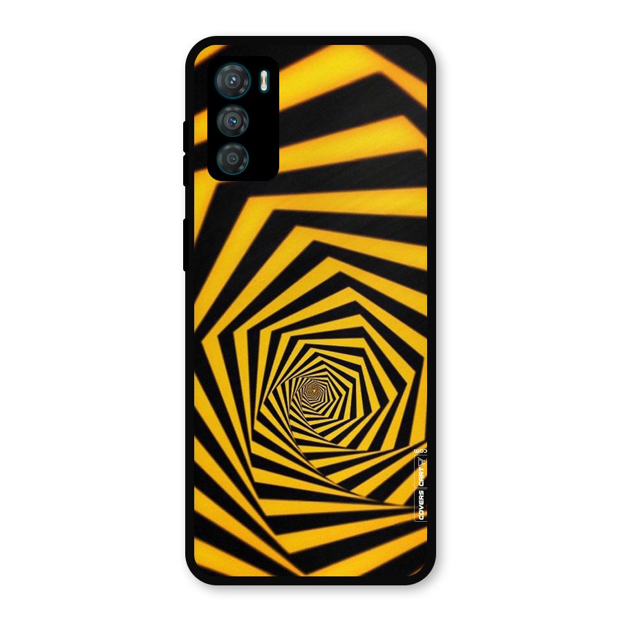Taxi Pattern Metal Back Case for Moto G42