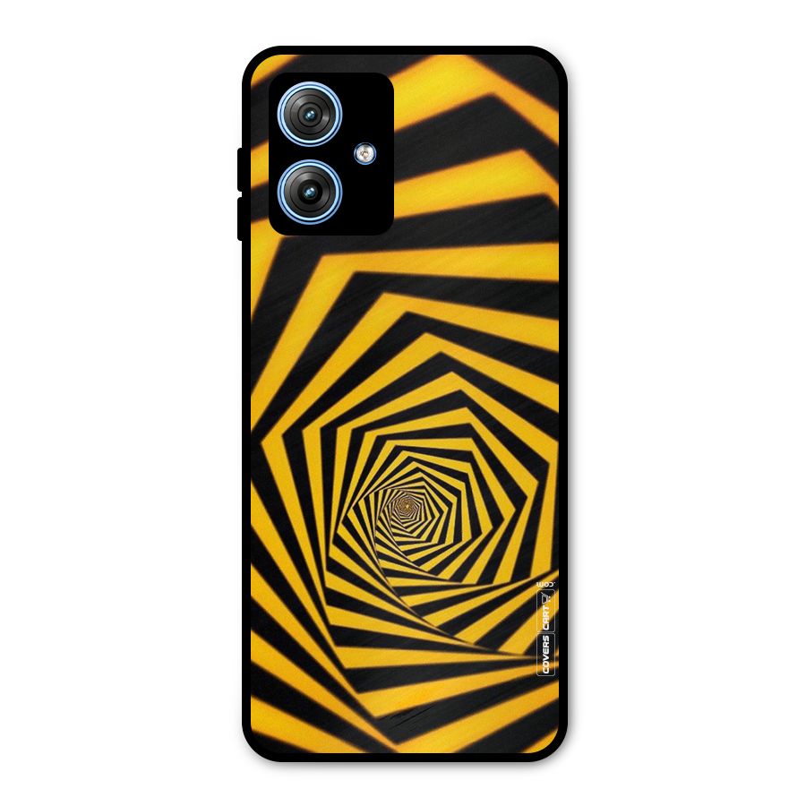 Taxi Pattern Metal Back Case for Moto G54