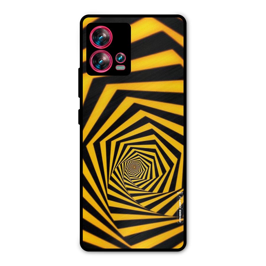 Taxi Pattern Metal Back Case for Motorola Edge 30 Fusion