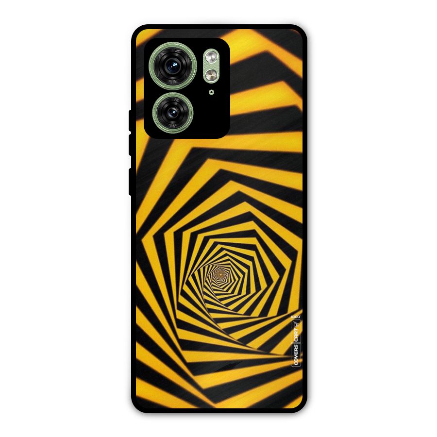 Taxi Pattern Metal Back Case for Motorola Edge 40 5G