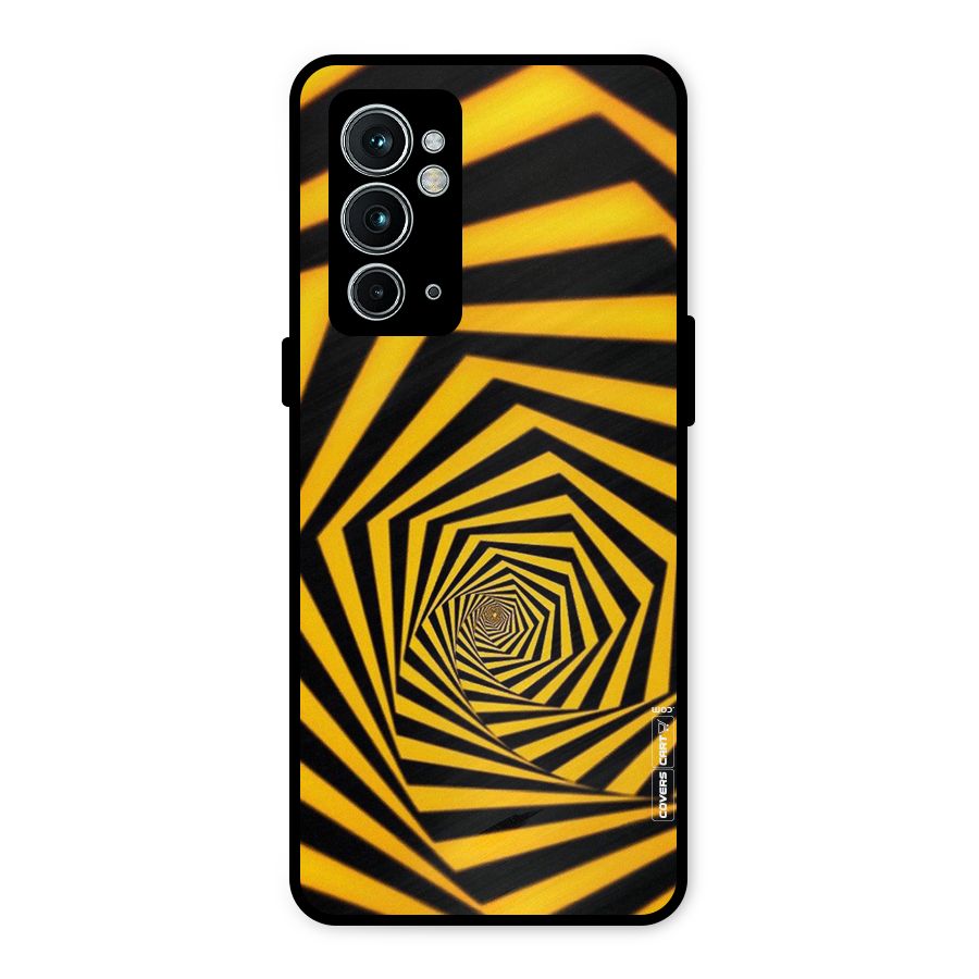 Taxi Pattern Metal Back Case for OnePlus 9RT 5G
