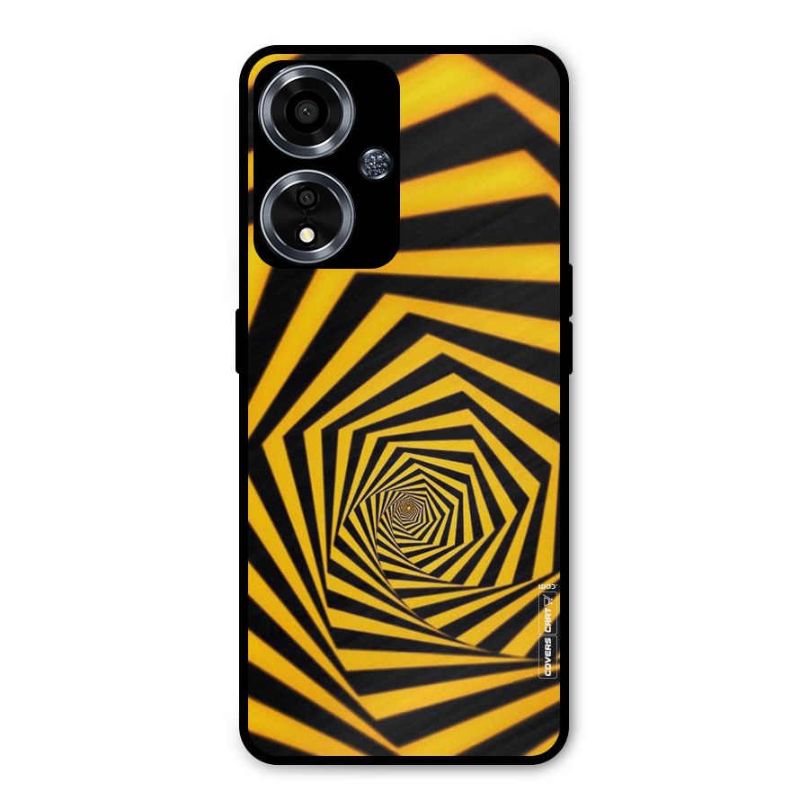 Taxi Pattern Metal Back Case for Oppo A59