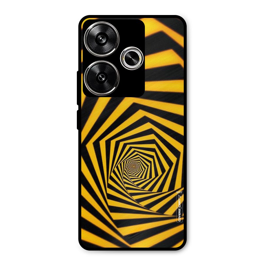 Taxi Pattern Metal Back Case for Poco F6