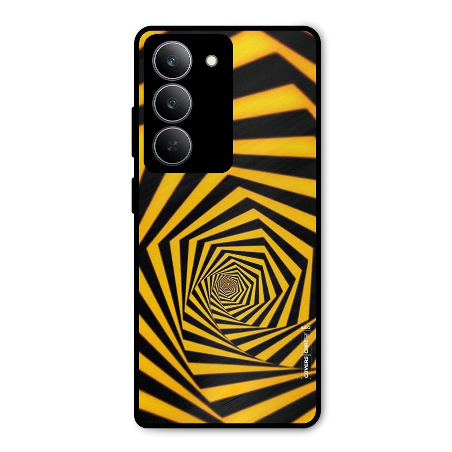 Taxi Pattern Metal Back Case for Realme 14x