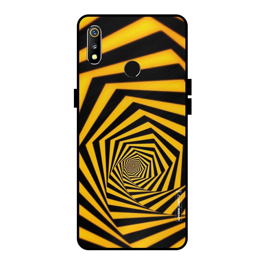 Taxi Pattern Metal Back Case for Realme 3i