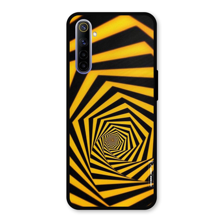 Taxi Pattern Metal Back Case for Realme 6