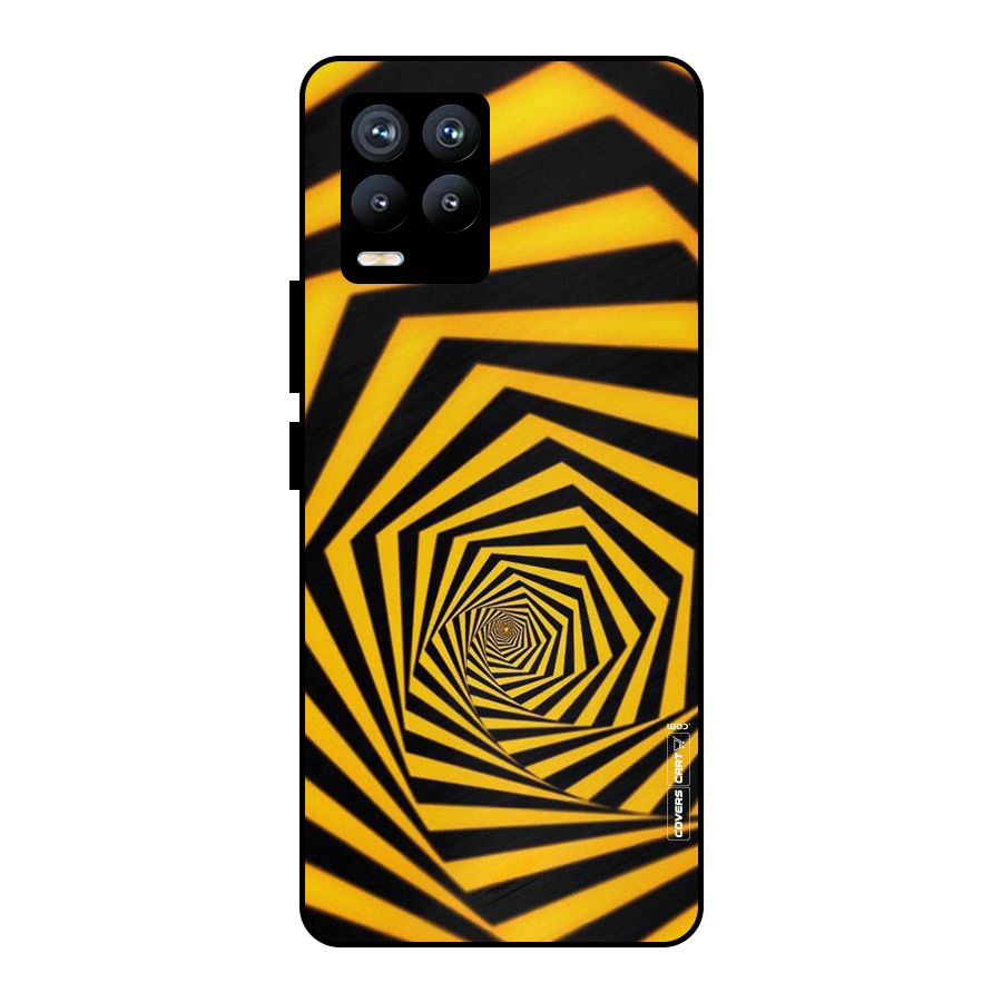 Taxi Pattern Metal Back Case for Realme 8 Pro
