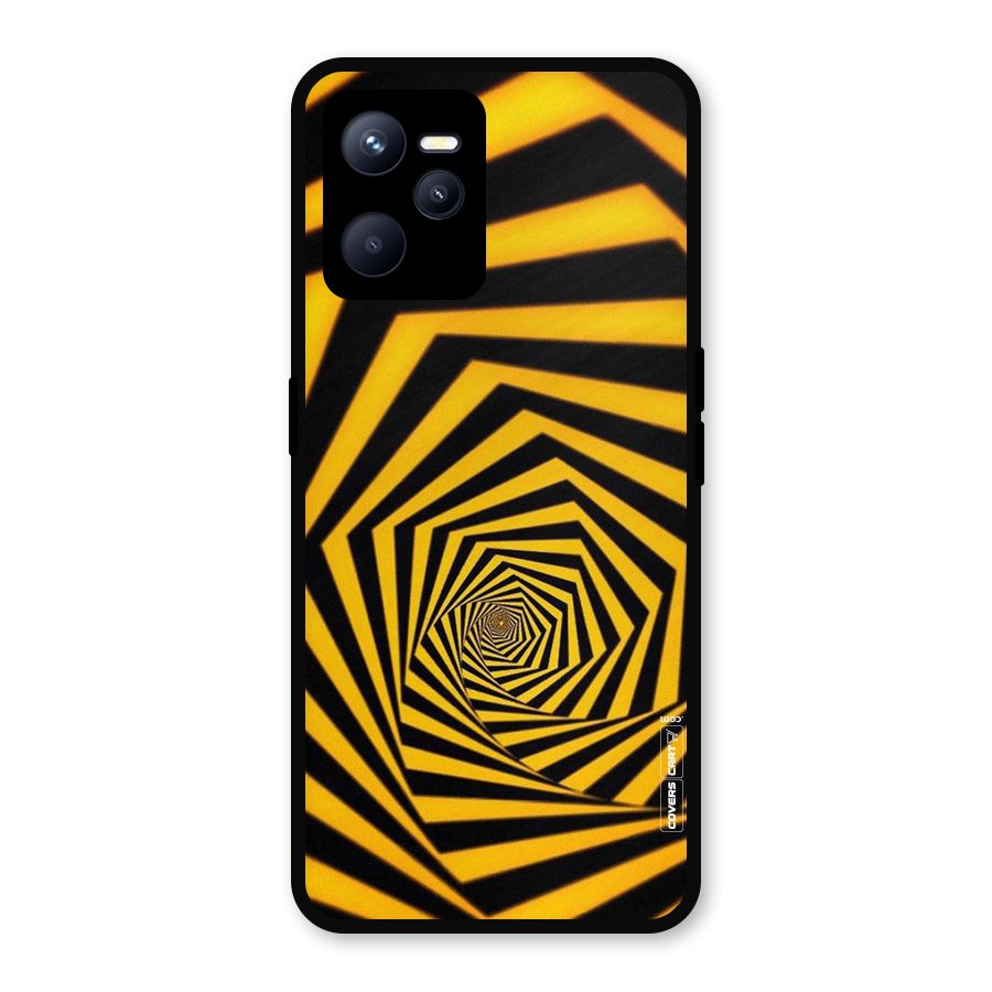 Taxi Pattern Metal Back Case for Realme C35