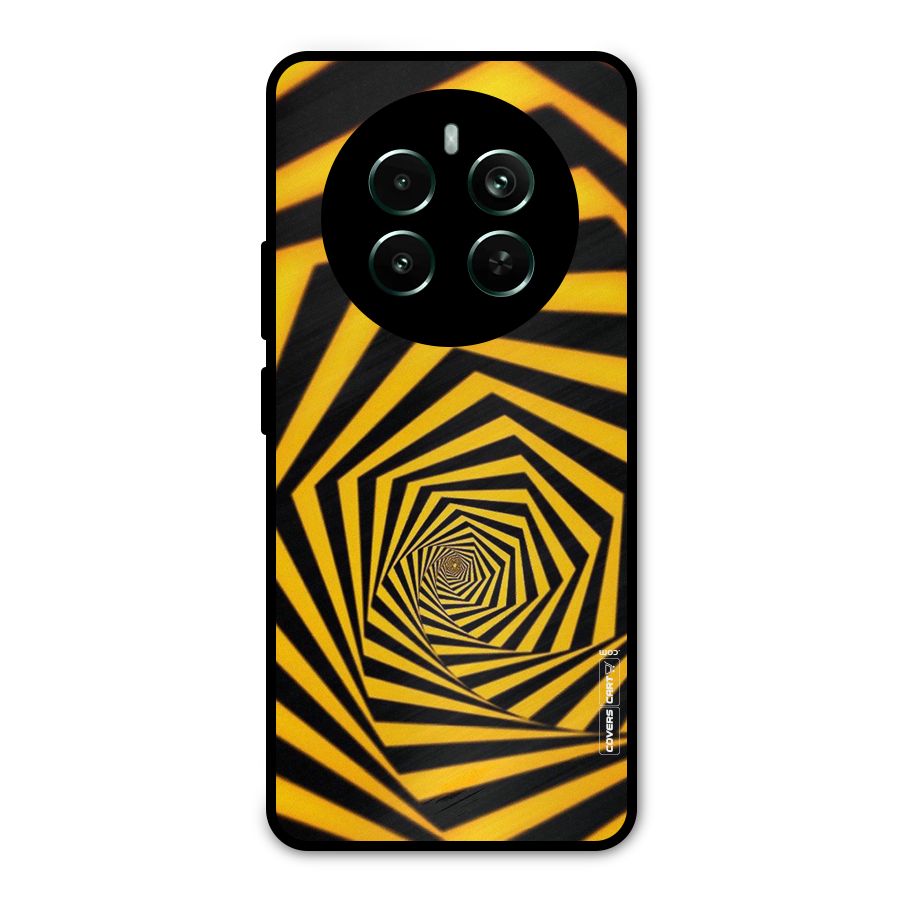 Taxi Pattern Metal Back Case for Realme Narzo 70 Pro