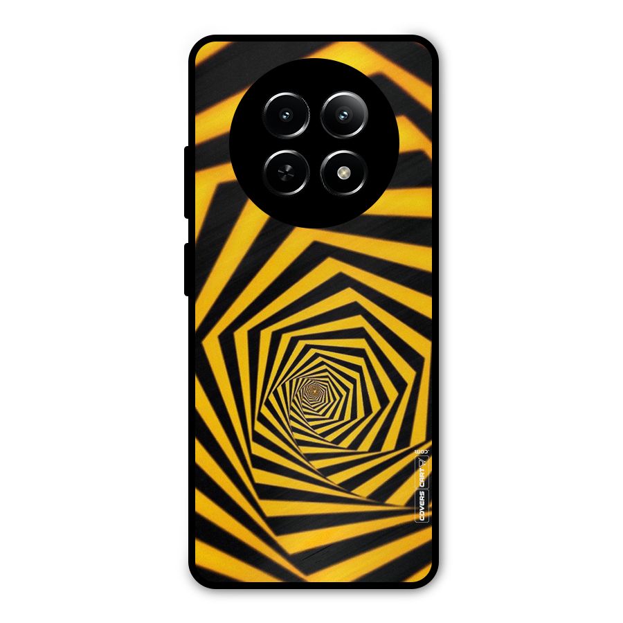 Taxi Pattern Metal Back Case for Realme Narzo N65
