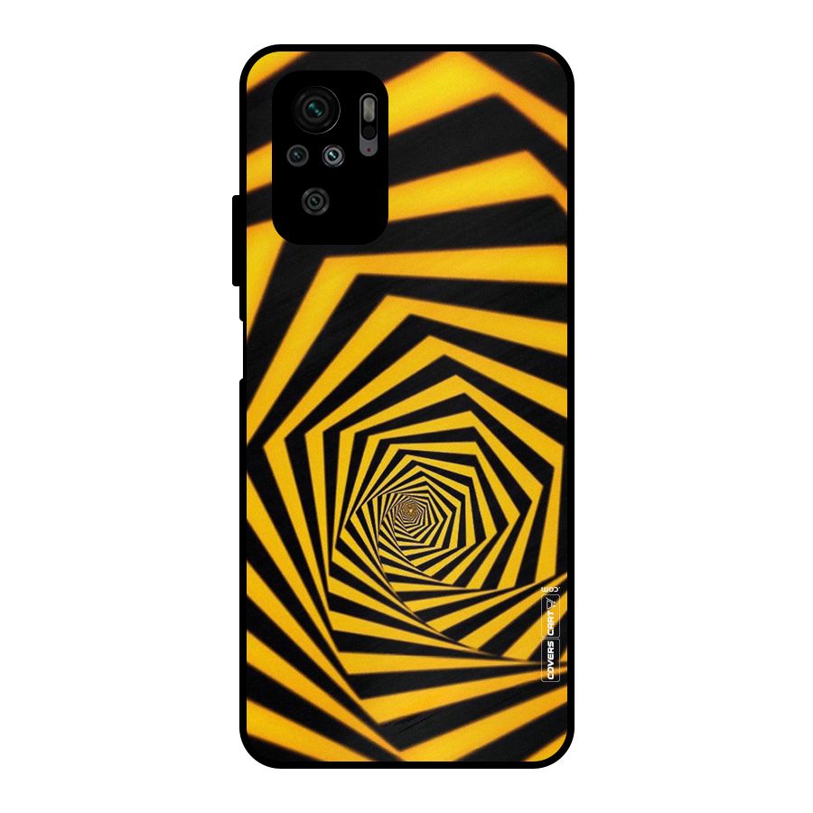 Taxi Pattern Metal Back Case for Redmi Note 10S