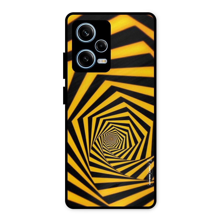 Taxi Pattern Metal Back Case for Redmi Note 12 Pro